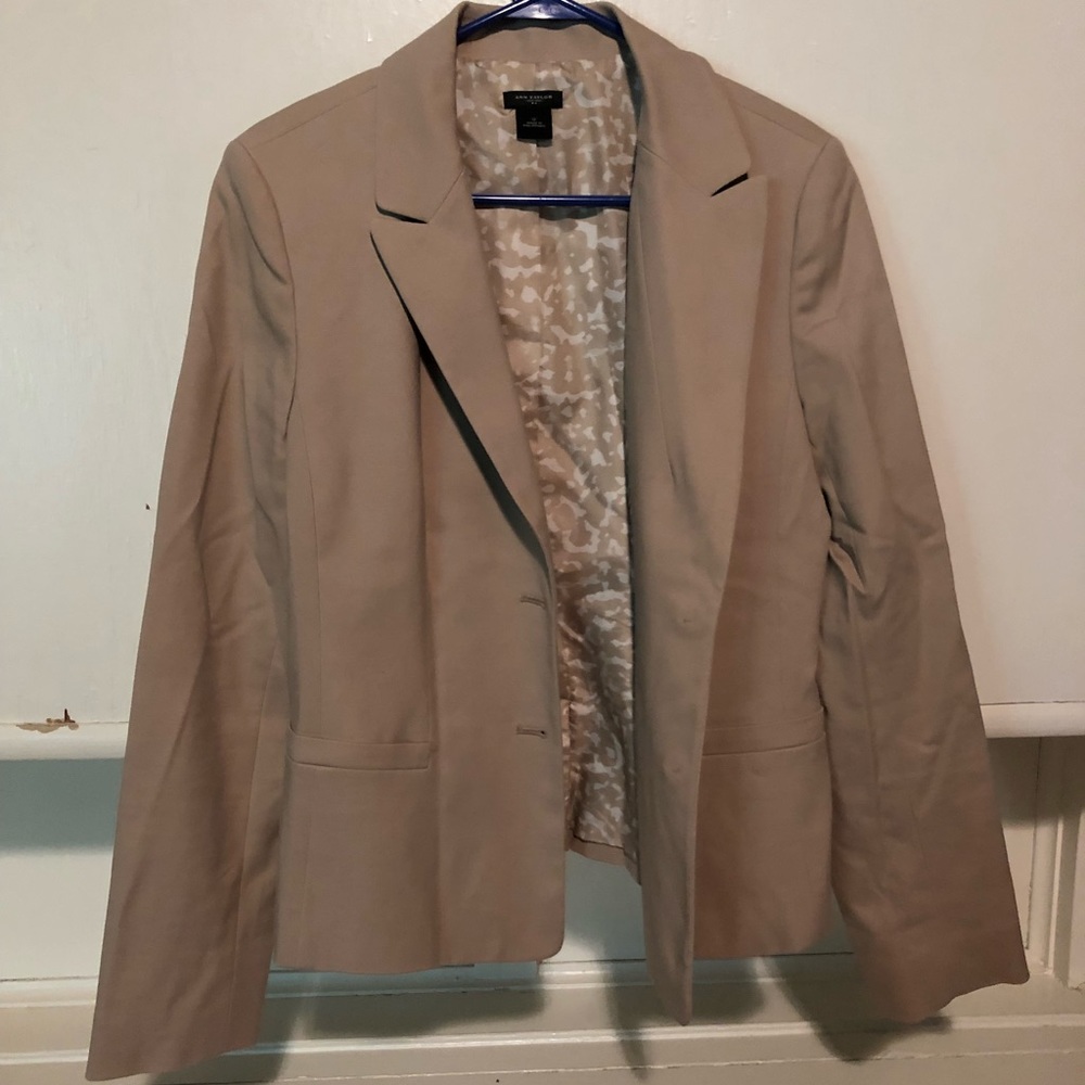 Khaki Ann Taylor Blazer/Jacket Size 12